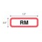 Nevs Position Labels - RM 1/2" x 1-1/2" White w/Red & Black XP-574 - alternate 2